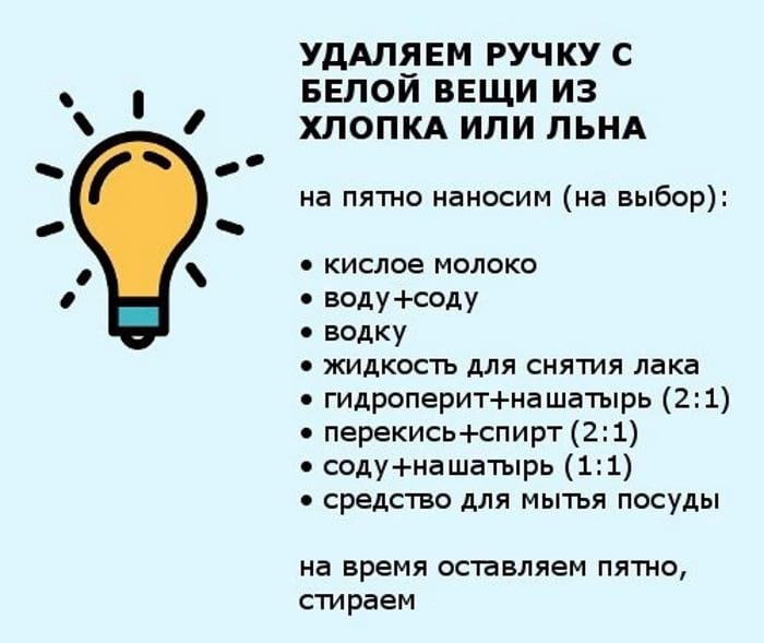 чем отстирать чернила